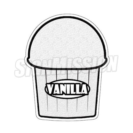 Signmission VANILLA FLAVOR Italian Ice Decal shaved ice cart trailer stand equipment, D-DC-16-Vanilla Flavor D-DC-16-Vanilla Flavor
